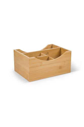 Coincasa κουτί αποθήκευσης με λαβή χειρός από ξύλο bamboo 25 x 18 x 12 cm - 007357080 Καφέ Ανοιχτό